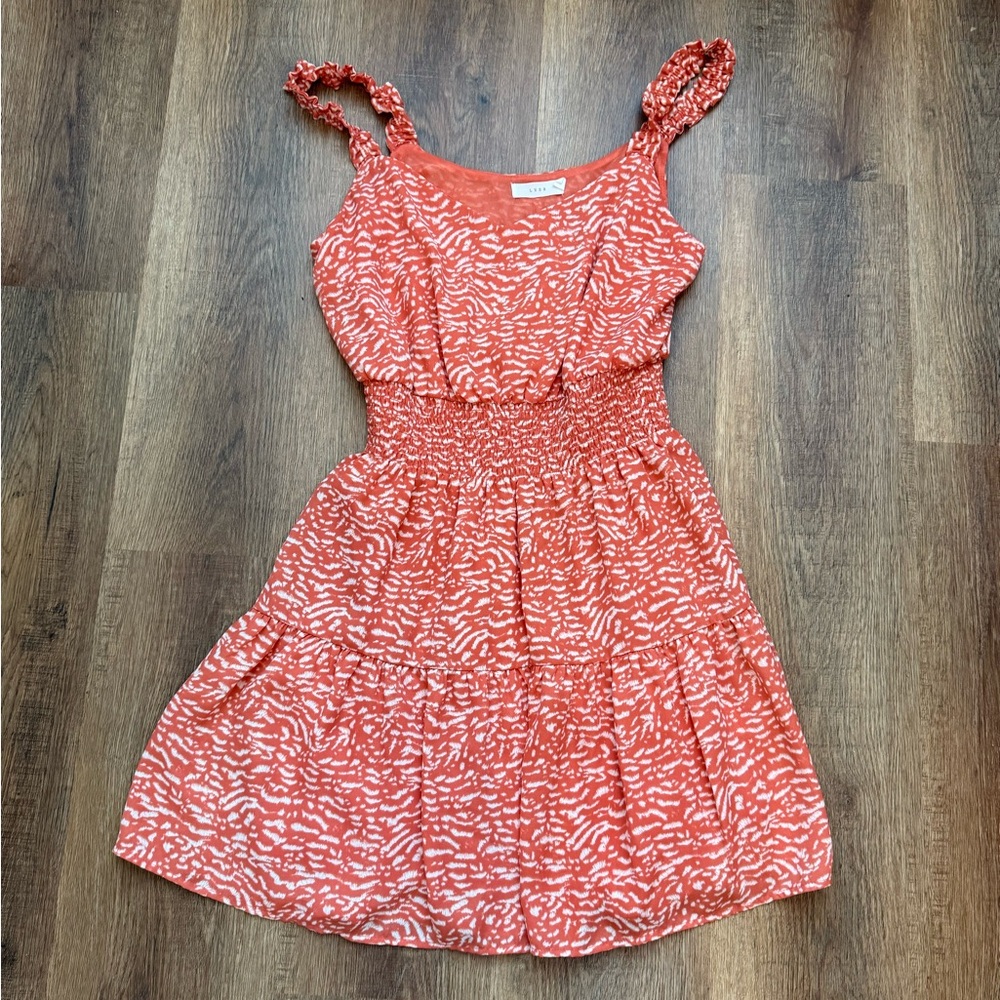 Lush Red and White Patterned Top